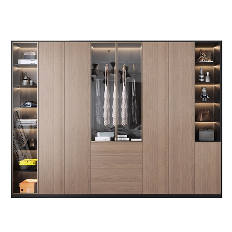 Tủ áo hiện đại gỗ công nghiệp kết hợp cánh kính TA-15