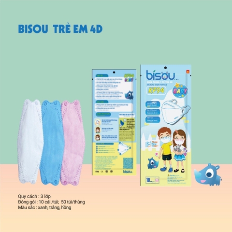 Khẩu trang Bisou kf kid