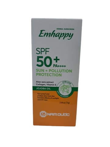 Kem chống nắng thảo dược Emhappy, SPF 50+, PA ++++ tuýp 75g