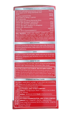 Si rô bổ máu Osafemic Nutramed (20 gói)