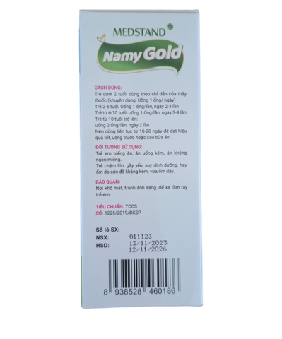 Siro ăn ngon Namy Gold (H/4 vỉ x 5 ống)