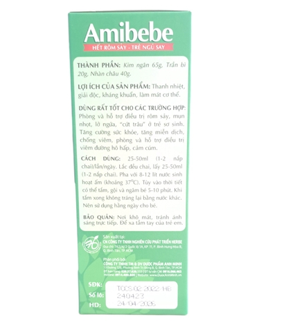 Nước tắm Amibebe 250ml