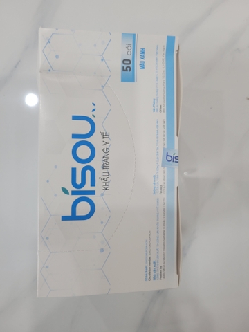 Bisou y tế 4 lớp xanh