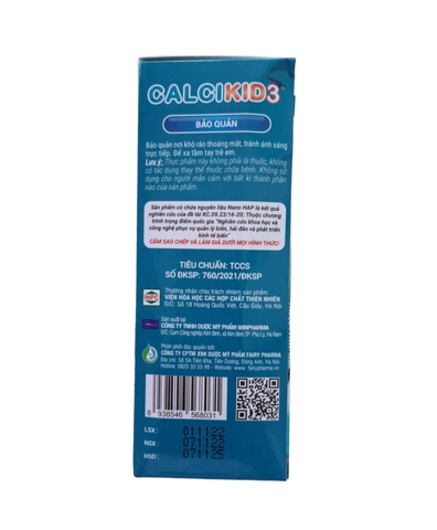 CỐM TRẺ EM CALCI KID3 - INPC (h/20g)