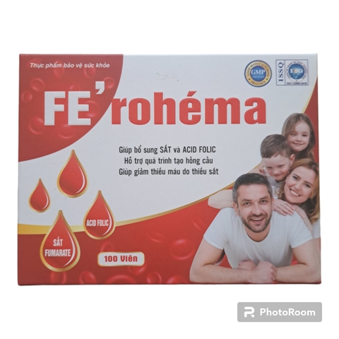 FE'rohema bổ sung Sắt và acid folic Tradiphar (100 viên)