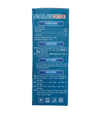 CỐM TRẺ EM CALCI KID3 - INPC (h/20g)