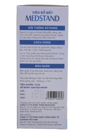 Viên Bổ Mắt Medstand (30 viên ) mã bỏ