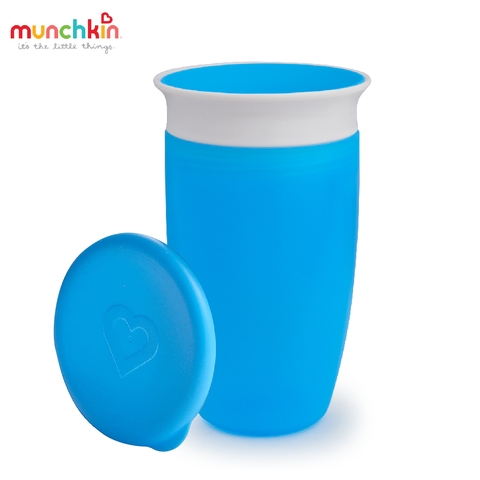 Cốc chống đổ 360 độ Munchkin có nắp 296ml (Xanh dương)