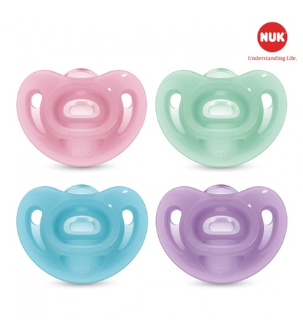 Ti giả NUK Sensitive Silicone 0-6m - Màu tím