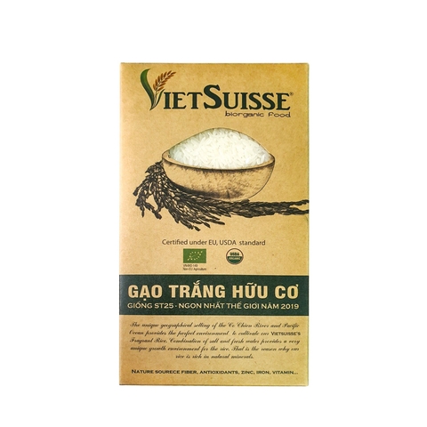 Gạo trắng hữu cơ Vietsuisse 1kg