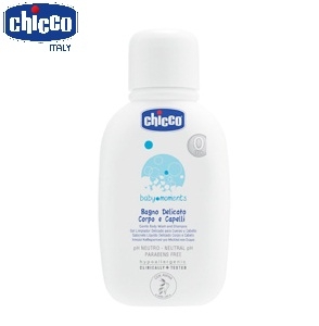 Sữa tắm gội chiết xuất Yến mạch 0M+ Chicco - Chai du lịch 50ml