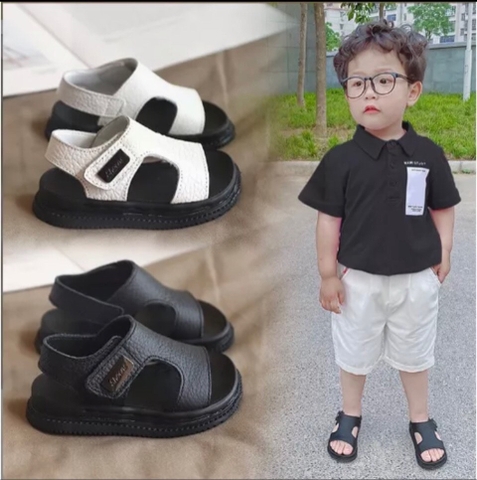 Sandal trắng + đen size 1