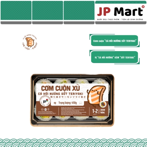 Cơm cá hồi nướng teriyaki cuộn xù 600g/5 cái/ hộp