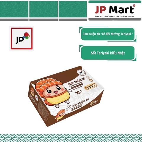 Cơm cá hồi sốt teriyaki cuộn xù 600g/5 cái/ hộp
