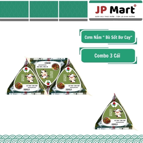 Cơm nắm bò sốt bơ cay tam giác 115g