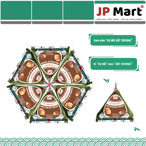 Cơm cá hồi sốt teriyaki tam giác 115g