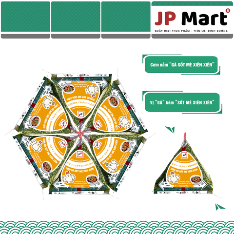 Cơm gà sốt mè xiên xiên tam giác 115g