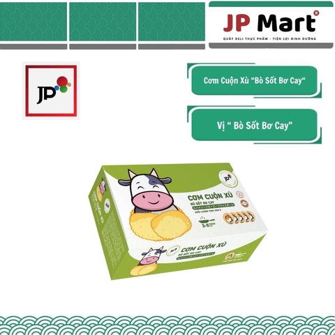 Cơm bò sốt bơ cay cuộn xù 600g/5 cái/ hộp