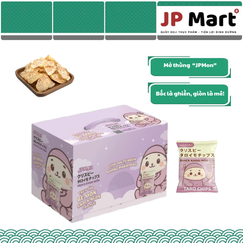 Thùng quà Snack khoai môn JPMon 80g - 10 gói