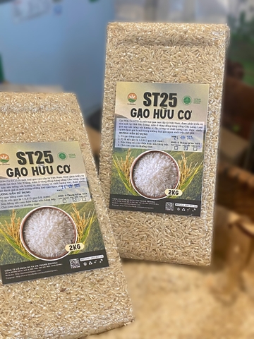 Gạo ST 25 Hữu Cơ xát dối - 2kg