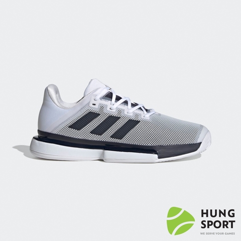 Giày Tennis Adidas Solematch Bounce M Trắng/Đen