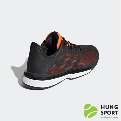 Giày Tennis Adidas Solematch Bounce Trắng/Đen/Cam