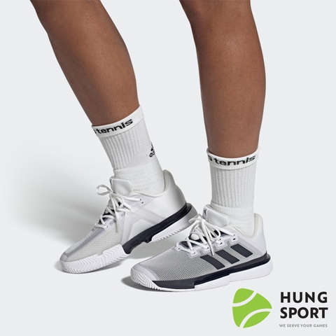 Giày Tennis Adidas Solematch Bounce M Trắng/Đen