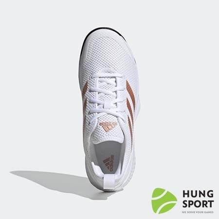 Giày Tennis Adidas Court Control Trắng/Vàng/Đen