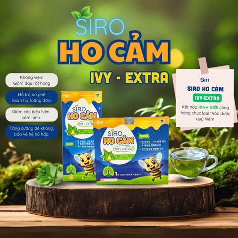 Siro ho cảm Ivy - Extra hỗ trợ bổ phế, giảm ho, tiêu đờm