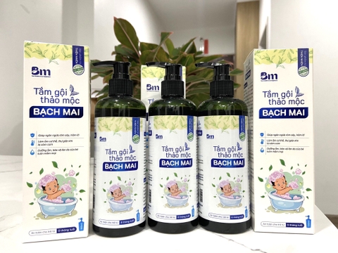 Sữa Tắm Gội Thảo Dược Bạch Mai | Làm Sạch Dịu Nhẹ & Dưỡng Ẩm Cho Bé