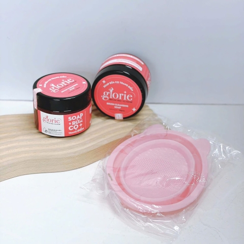 SÁP RỬA CỌ TRANG ĐIỂM GLORIE BRUSH CLEASING SOAP 130G