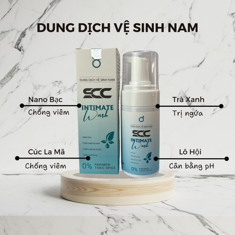DUNG DỊCH VỆ SINH NAM TẠO BỌT SCC INTIMATE WASH 100ML