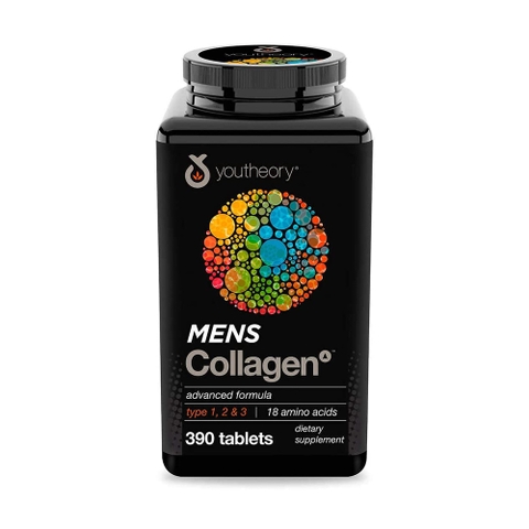Viên uống Collagen Youtheory Men's Type 1, 2 & 3 dành cho nam 390 viên của Mỹ MP