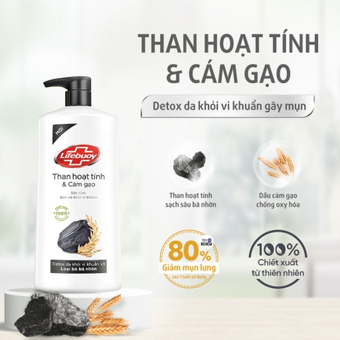 Sữa Tắm Lifebuoy Detox Và Sạch Sâu Khỏi Bụi Mịn 800G