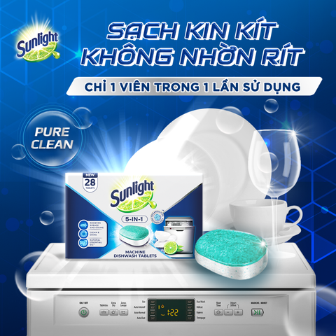 Hộp Viên Rửa Chén Bát Sunlight - 28 Viên/Hộp
