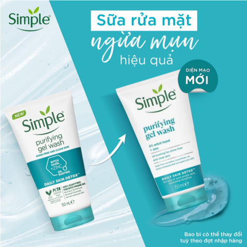 Sữa Rửa Mặt Simple 150ML (Tặng nước tẩy trang)