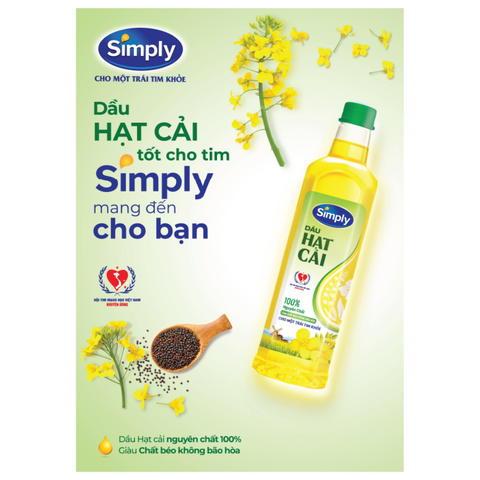 Dầu Ăn Simply Hạt Cải - Chai 1L