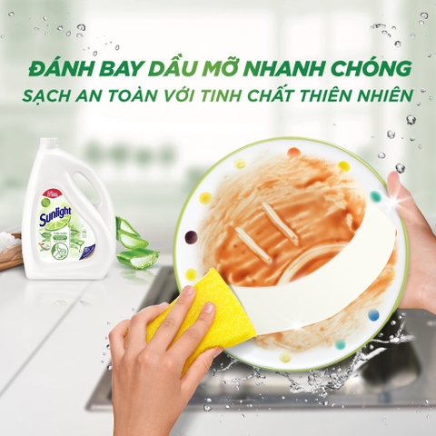 Nước Rửa Chén Bát Sunlight (Trắng) - Can 3.5Kg