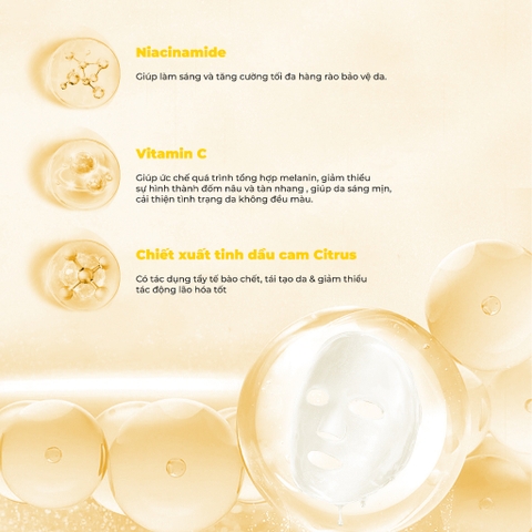 Mặt Nạ Phục Hồi Da Xỉn Màu BNBG Vita Genic Whitening Jelly Mask (Vàng) - Miếng 30ML