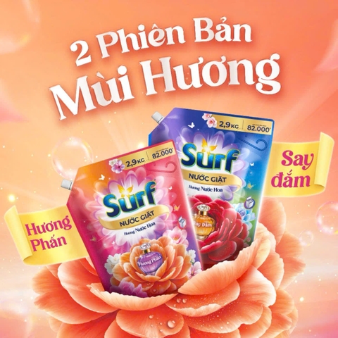 Nước Giặt Surf Hương Nước Hoa - Túi 2.9KG