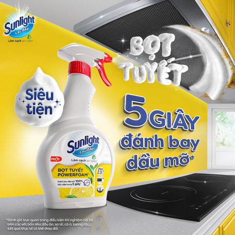 Nước Xịt Lau Bếp Sunlight Lau Bếp Bọt Tuyết - 500ML