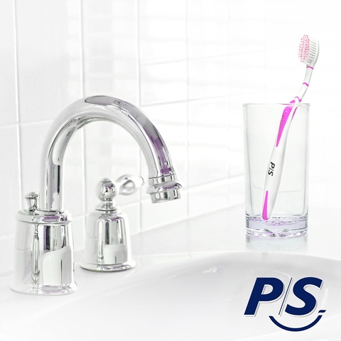 Bàn Chải Đánh Răng PS NanoSoft Lông Tơ Mềm Mại Sạch Tới 4 Tầng Mảng Bám - 1 Cây (Hồng) vỉ 12 cây