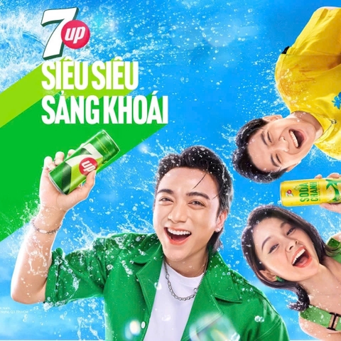 PEP Nước Uống Có Ga 7Up Vị Truyền Thống Hương Chanh Tự Nhiên - Thùng 24 Lon x 320ML
