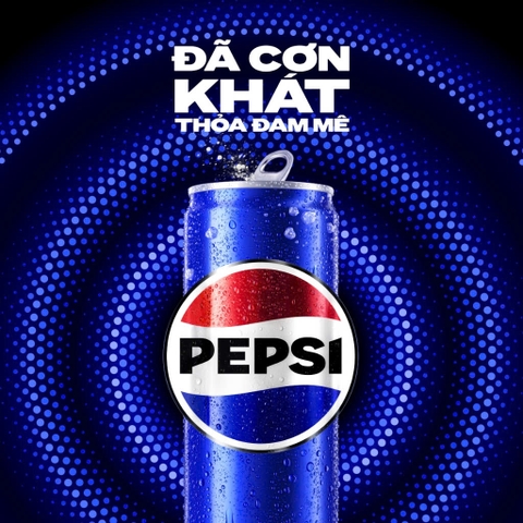 PEP Nước Uống Có Ga Pepsi Vị Truyền Thống (Xanh) - Thùng 24 Lon x 320ML
