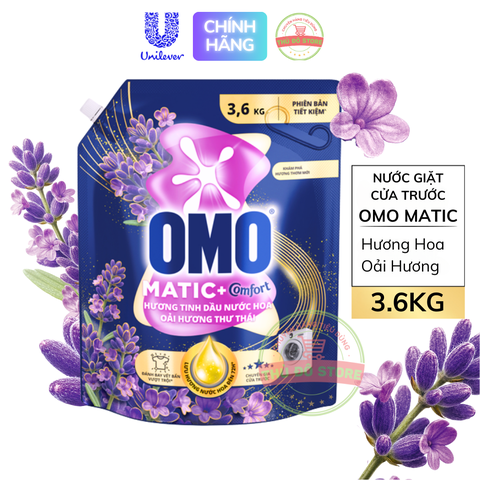 Nước Giặt OMO MATIC Cửa Trước Oải Hương - Túi 3.6Kg