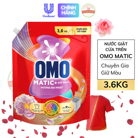 Nước Giặt OMO Matic Cửa Trên Chuyên Gia Giữ Màu - Túi 3.6Kg