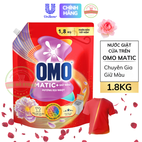 Nước Giặt OMO Matic Cửa Trên Chuyên Gia Giữ Màu - Túi 1.8KG