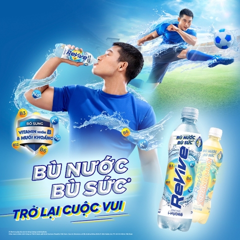 PEP Nước Giải Khát Revive Bù Nước Bù Khoáng (Trắng) - Thùng 24 Chai x 500ML