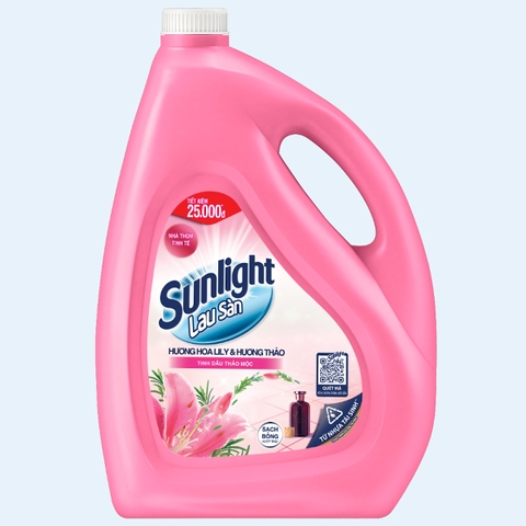 Nước Lau Sàn Sunlight Tinh Dầu Hoa Lily & Bạch Trà - Can 3.6kg
