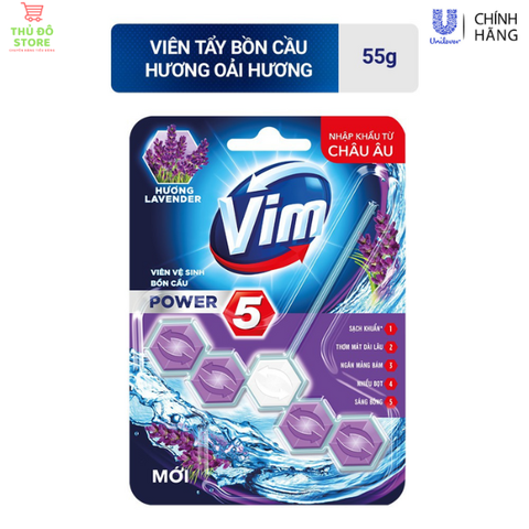 Viên Treo Bồn Cầu VIM Sạch Khuẩn Hương Oải Hương - Viên 50G